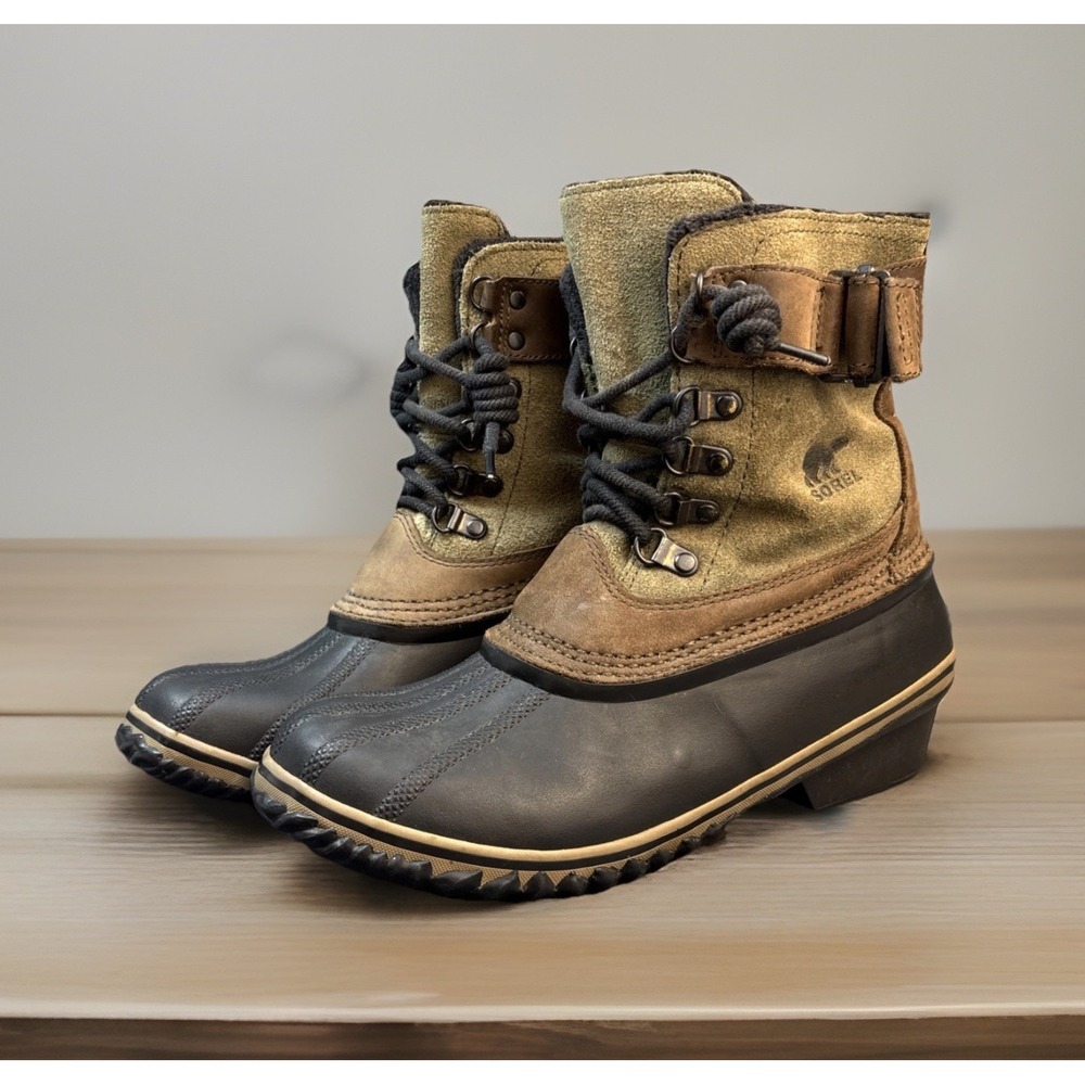 Sorel Winter Fancy Lace II NL2125-213 Waterproof Duck Boots Women's‎ Size 8